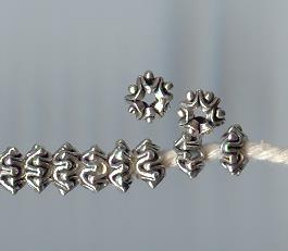 Thai Karen Hill Tribe Silver Beads BM097 (200 Beads)