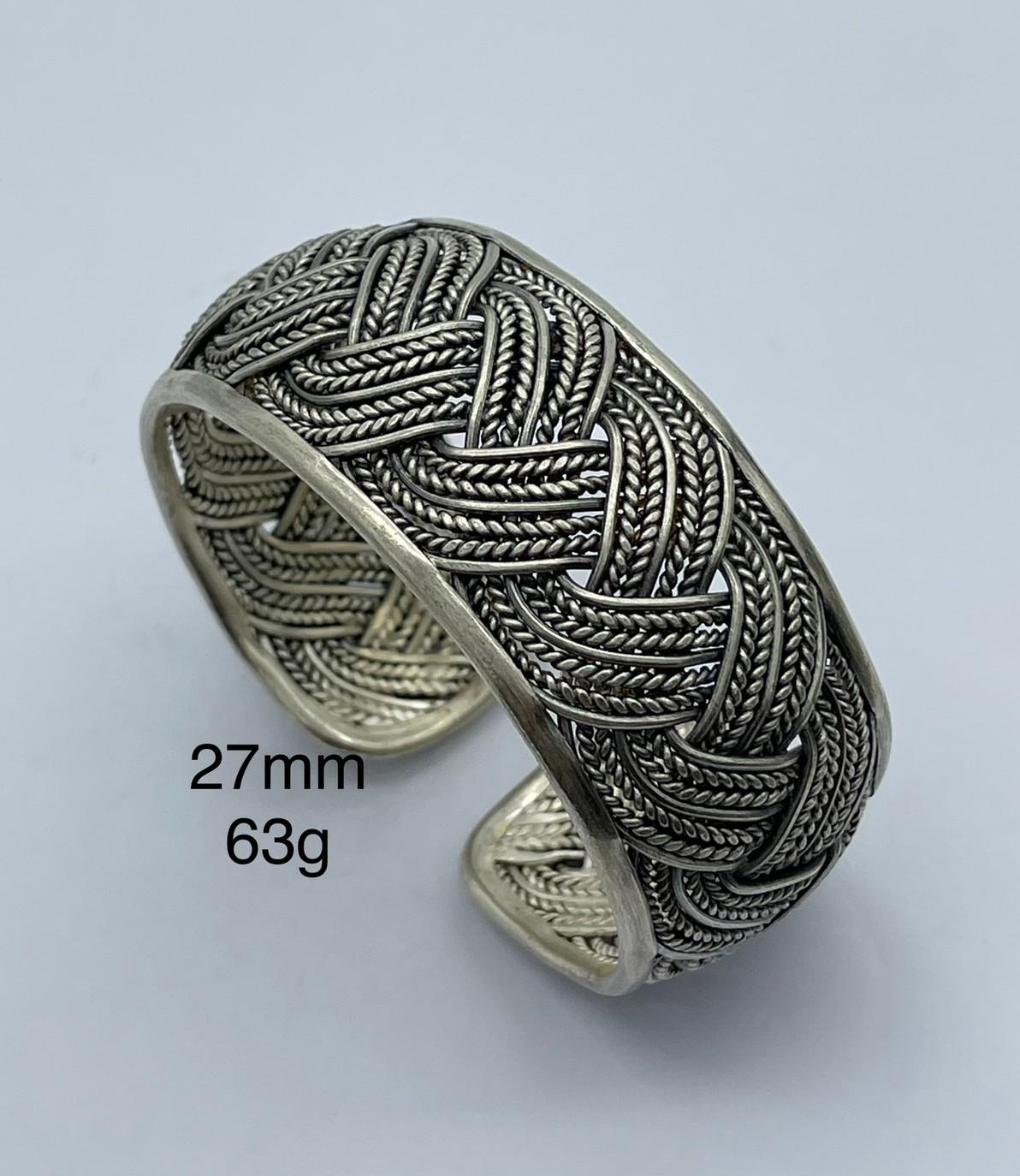 Thai Karen Hill Tribe Silver Bangle BG211TKSH111