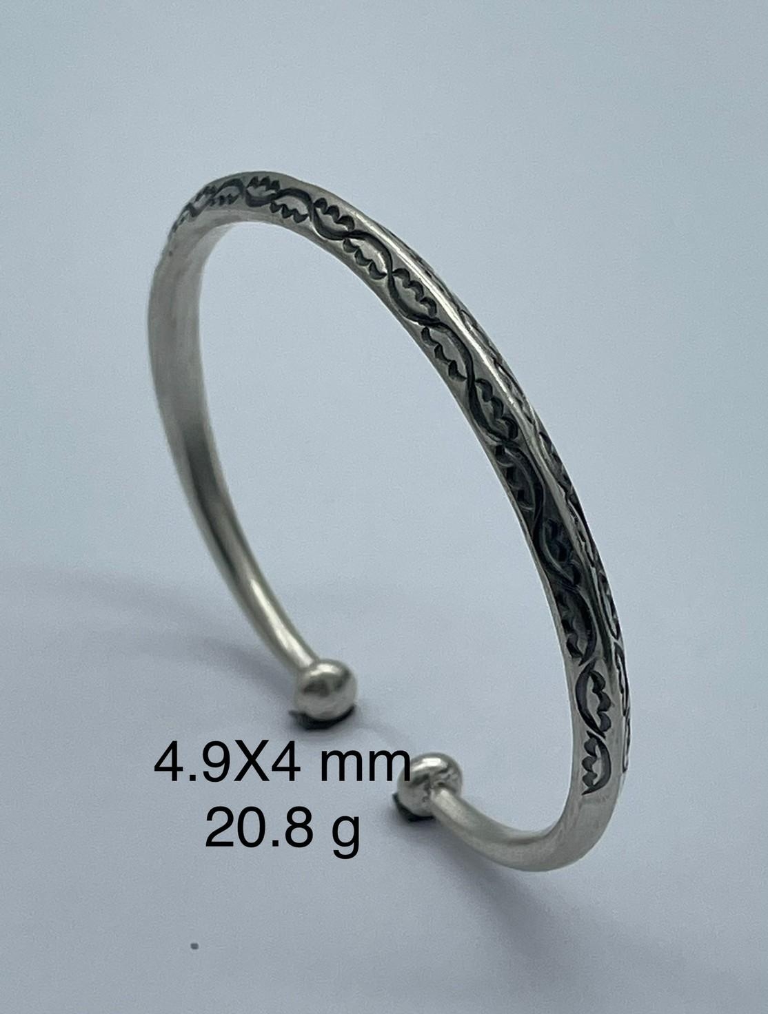 Thai Karen Hill Tribe Silver Bangle BG211TKSH16