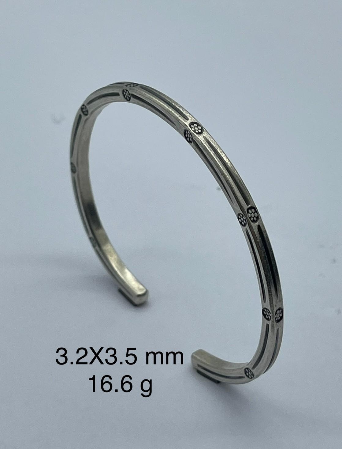 Thai Karen Hill Tribe Silver Bangle BG211TKSH35