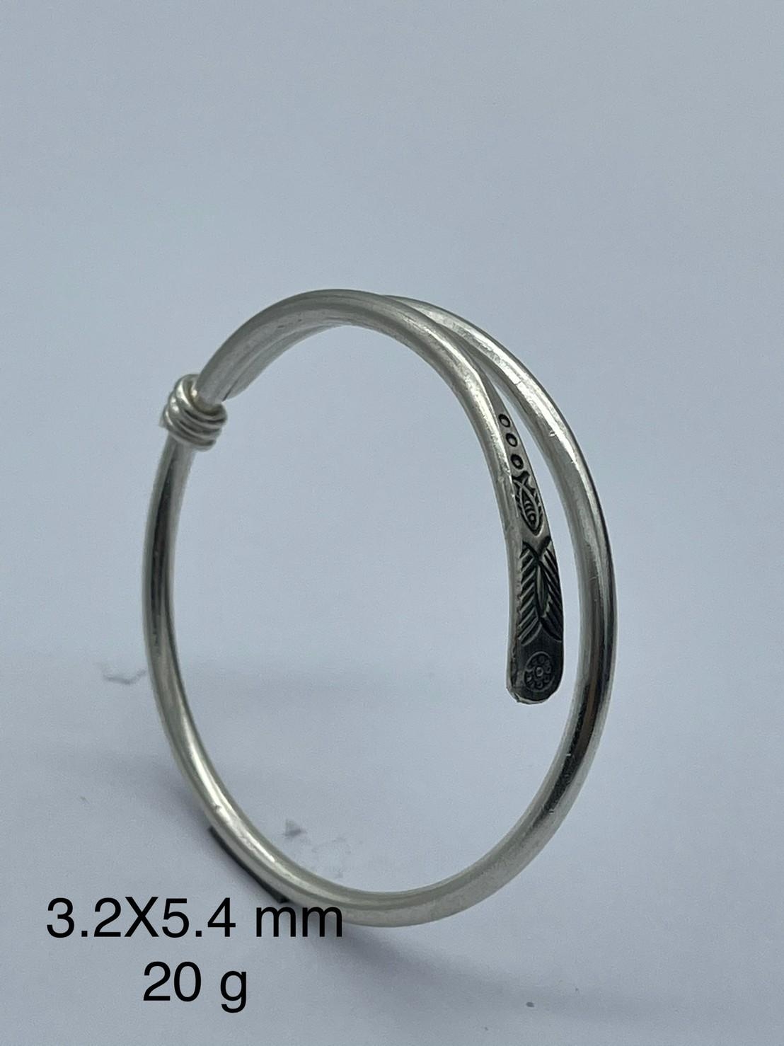 Thai Karen Hill Tribe Silver Bangle BG211TKSH42