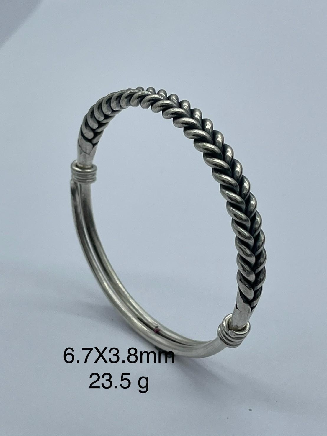 Thai Karen Hill Tribe Silver Bangle BG211TKSH43