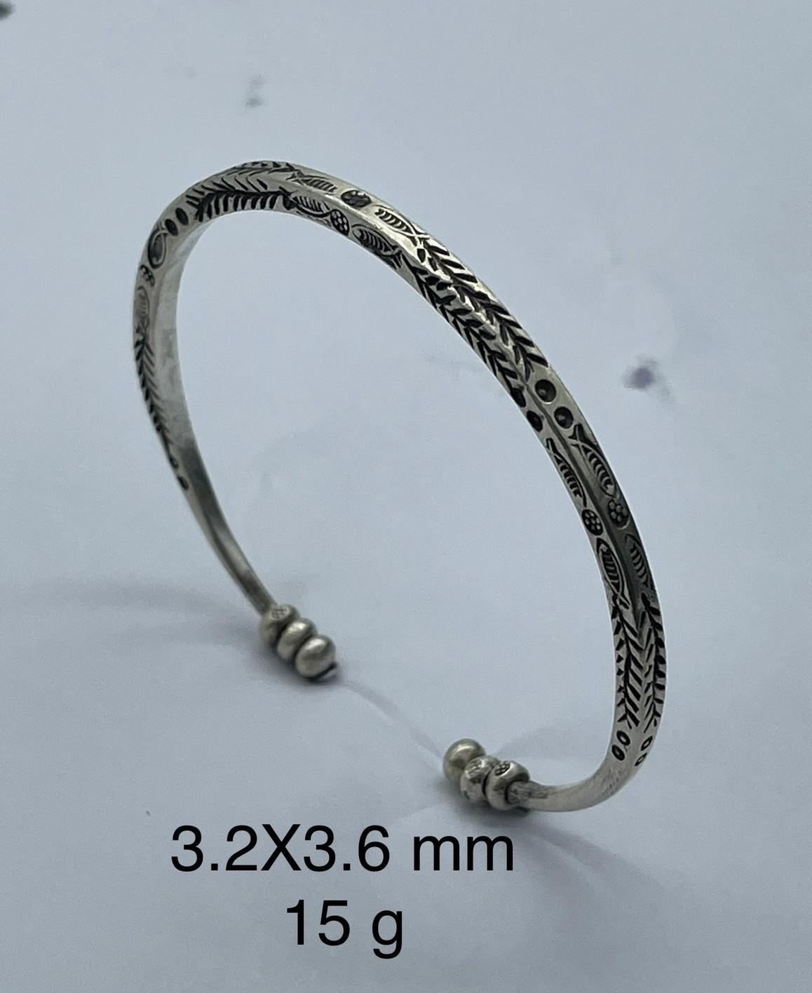 Thai Karen Hill Tribe Silver Bangle BG211TKSH45