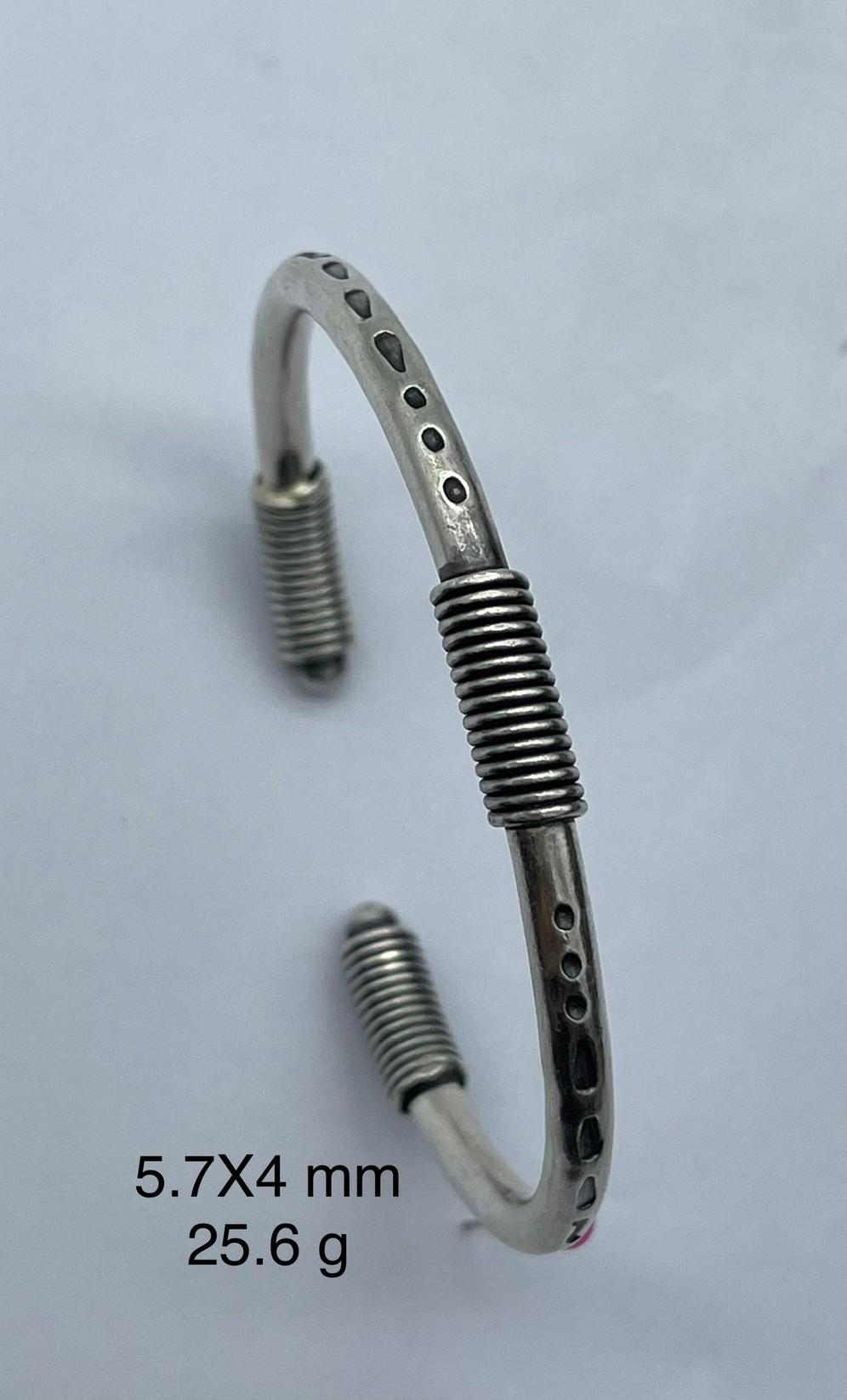 Thai Karen Hill Tribe Silver Bangle BG211TKSH50