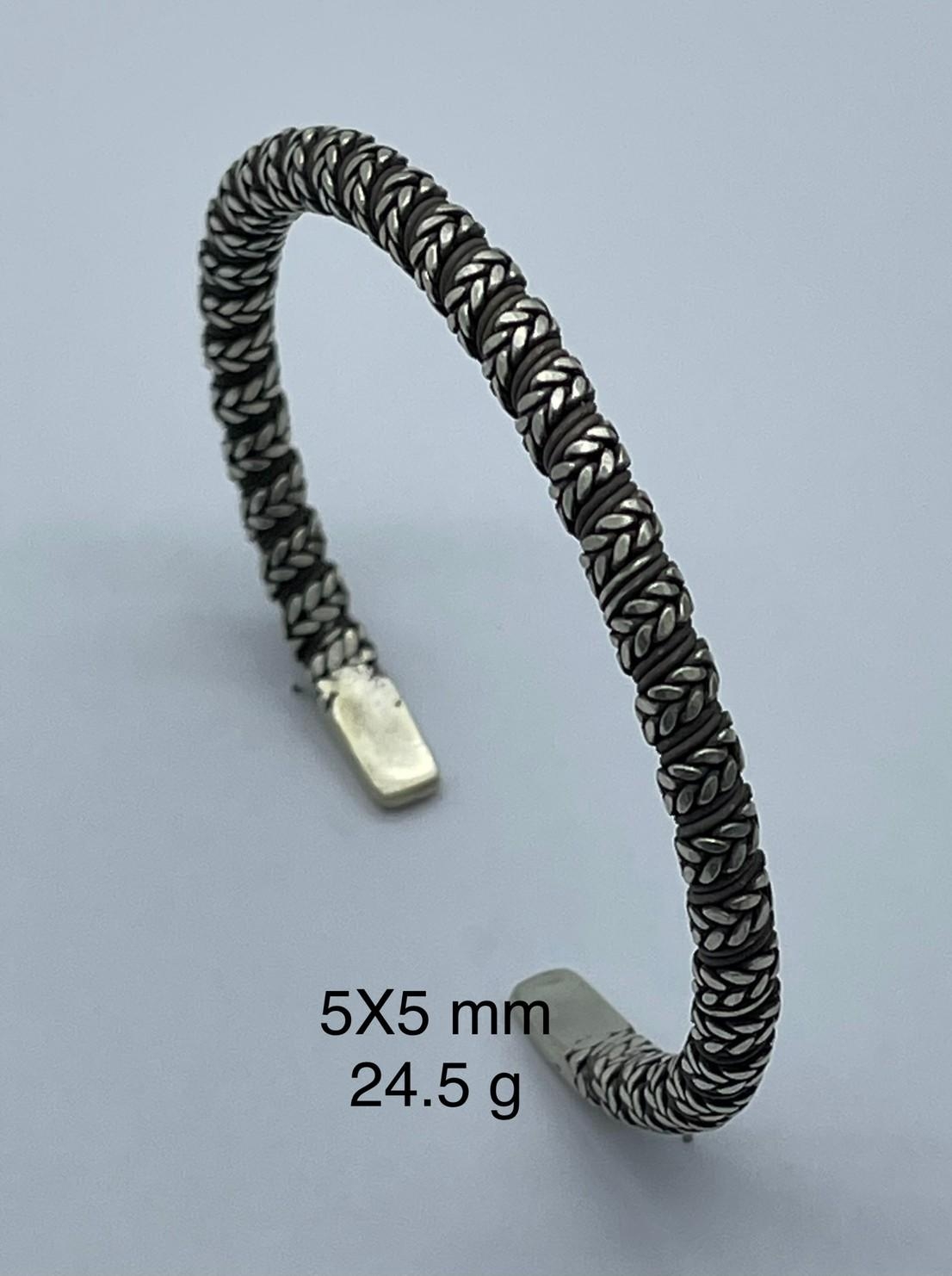 Thai Karen Hill Tribe Silver Bangle BG211TKSH88