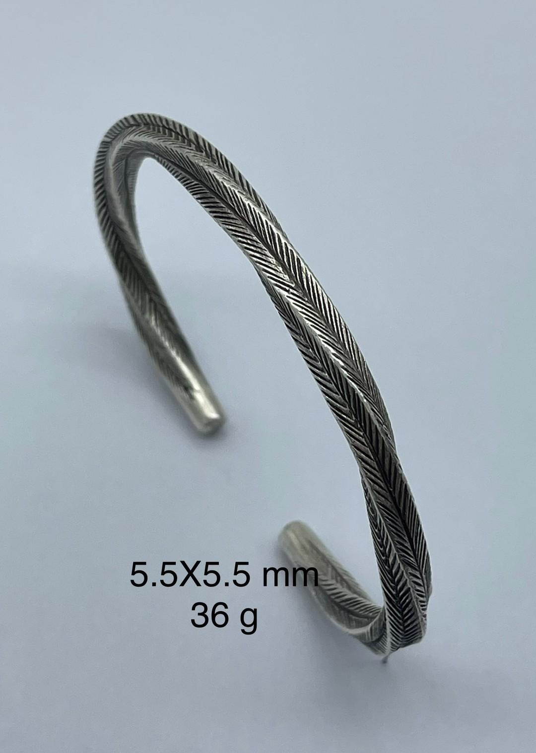 Thai Karen Hill Tribe Silver Bangle BG211TKSH90