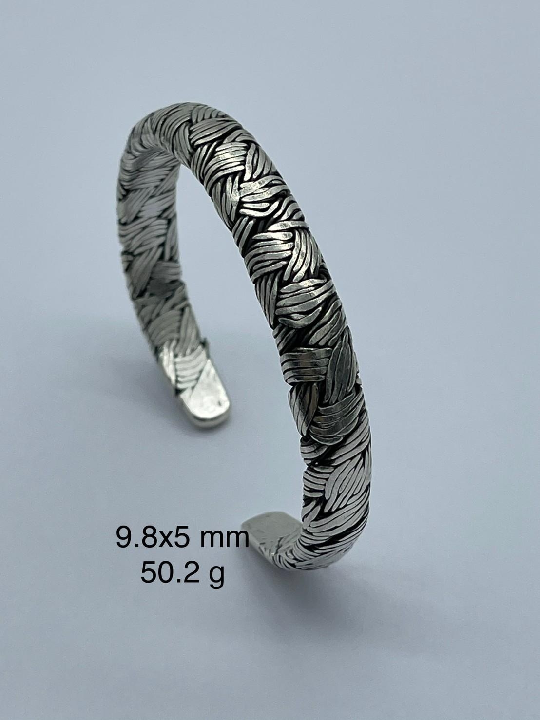 Thai Karen Hill Tribe Silver Bangle BG211TKSH95
