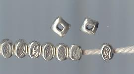 Thai Karen Hill Tribe Silver Beads BM032 (180 Beads)