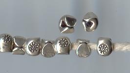 Thai Karen Hill Tribe Silver Beads BM069 (100 Beads)