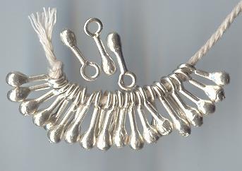 THAI KAREN HILL TRIBE SILVER BEADS HANGING MATCH SHAPE BEADS BL127 (10 BEADS)