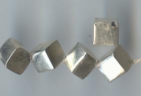 Thai Karen Hill Tribe Silver Beads Plain Cube Beads BL134 (10 Beads)