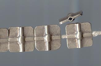 Thai Karen Hill Tribe Silver Beads Plain Square Bead BL322 (5 Beads)