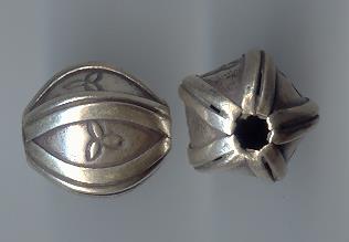 Thai Karen Hill Tribe Silver Beads Budding Lotus Beads BL376 (2 Beads)