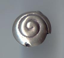 Thai Karen Hill Tribe Silver Beads Nautilus Beads BL497 (2 Beads)