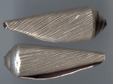 Thai Karen Hill Tribe Silver Beads Engraved Conch Beads BL564 (2 Beads)