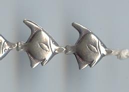 Thai Karen Hill Tribe Silver Beads Fish Beads BL600 (3 Beads)