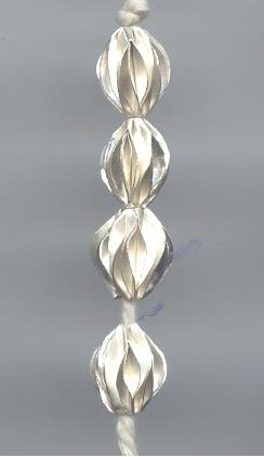 Thai Karen Hill Tribe Silver Beads White Michelia Flower Beads BL630 (1 Bead)