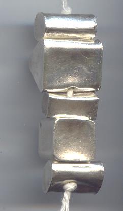 Thai Karen Hill Tribe Silver Beads Plain Free From Bead BL632 (1 Bead)