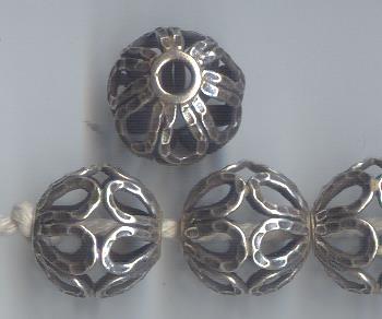 Thai Karen Hill Tribe Silver Beads BL820 (4 Beads)