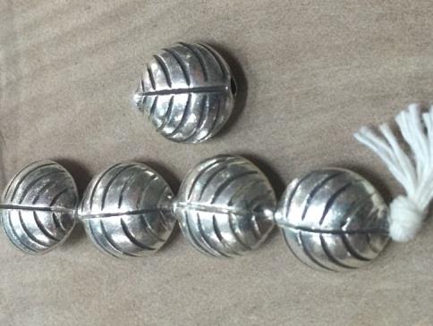Thai Karen Hill Tribe Silver Beads BL894 (5 Beads)