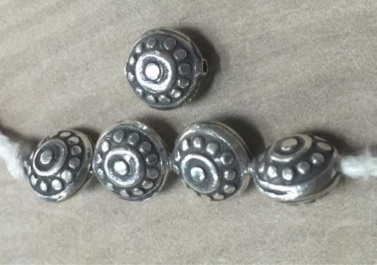 Thai Karen Hill Tribe Silver Beads BL902 (5 Beads)