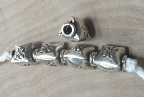 Thai Karen Hill Tribe Silver Beads BL922 (5 Beads)