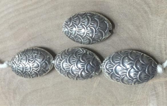 Thai Karen Hill Tribe Silver Beads BL952 (5 Beads)