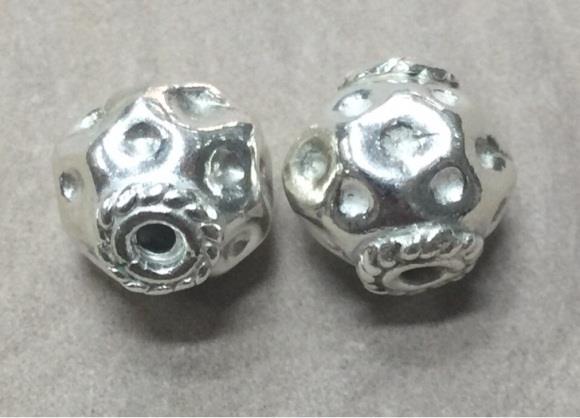 Thai Karen Hill Tribe Silver Beads BL969 (5 Beads)