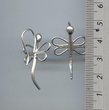Thai Karen Hill Tribe Silver Lovely Dragonfly Earrings ER078 