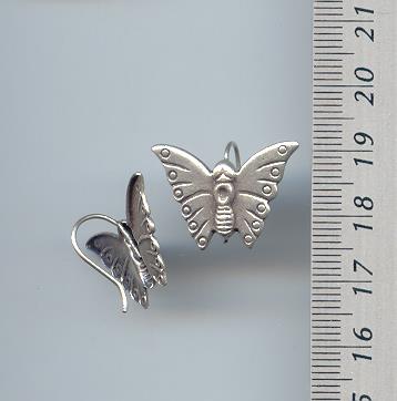 Thai Karen Hill Tribe Silver Cute Butterly Earrings ER080 