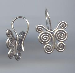 Thai Karen Hill Tribe Silver Butterfly Earring ER153 