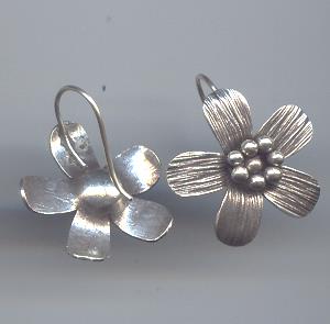Thai Karen Hill Tribe Silver Flower Earring ER161 