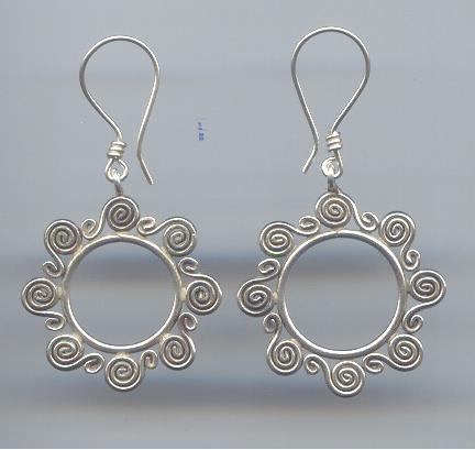 Thai Karen Hill Tribe Silver Earring ER182 