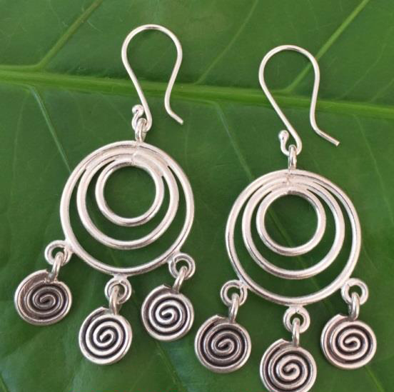 Thai Karen Hill Tribe Silver Earring ER409 