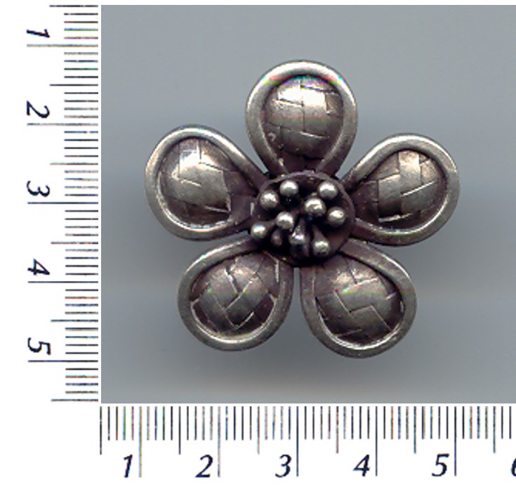 Thai Karen Hill Tribe Silver Silver Woven Flower Pendant NL096