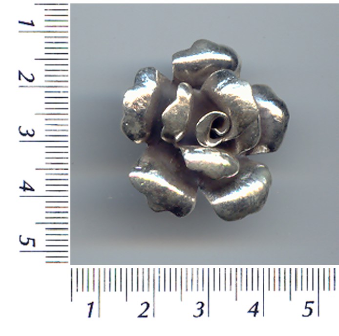 Thai Karen Hill Tribe Silver Blooming Rose Pendant NL100