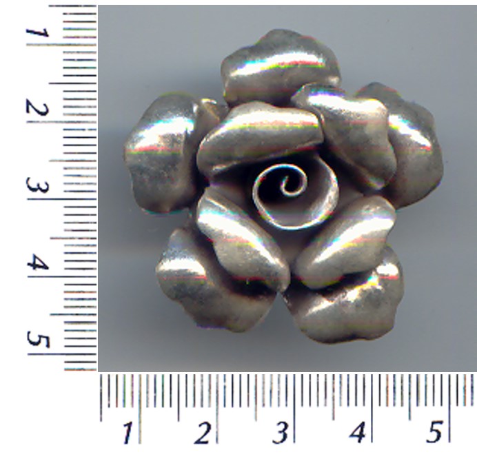 THAI KAREN HILL TRIBE SILVER BLOOMING ROSE PENDANT NL101