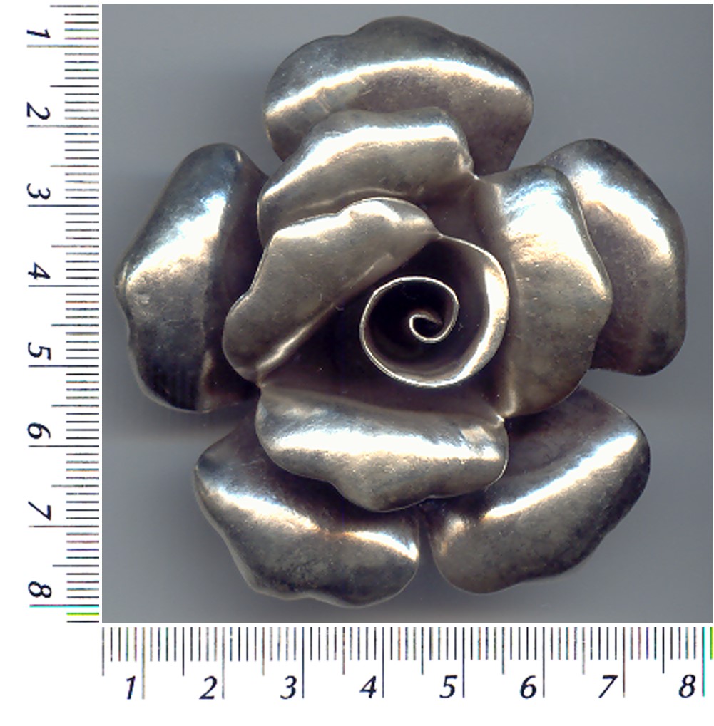 Thai Karen Hill Tribe Silver  Blooming Rose Pendant NL102
