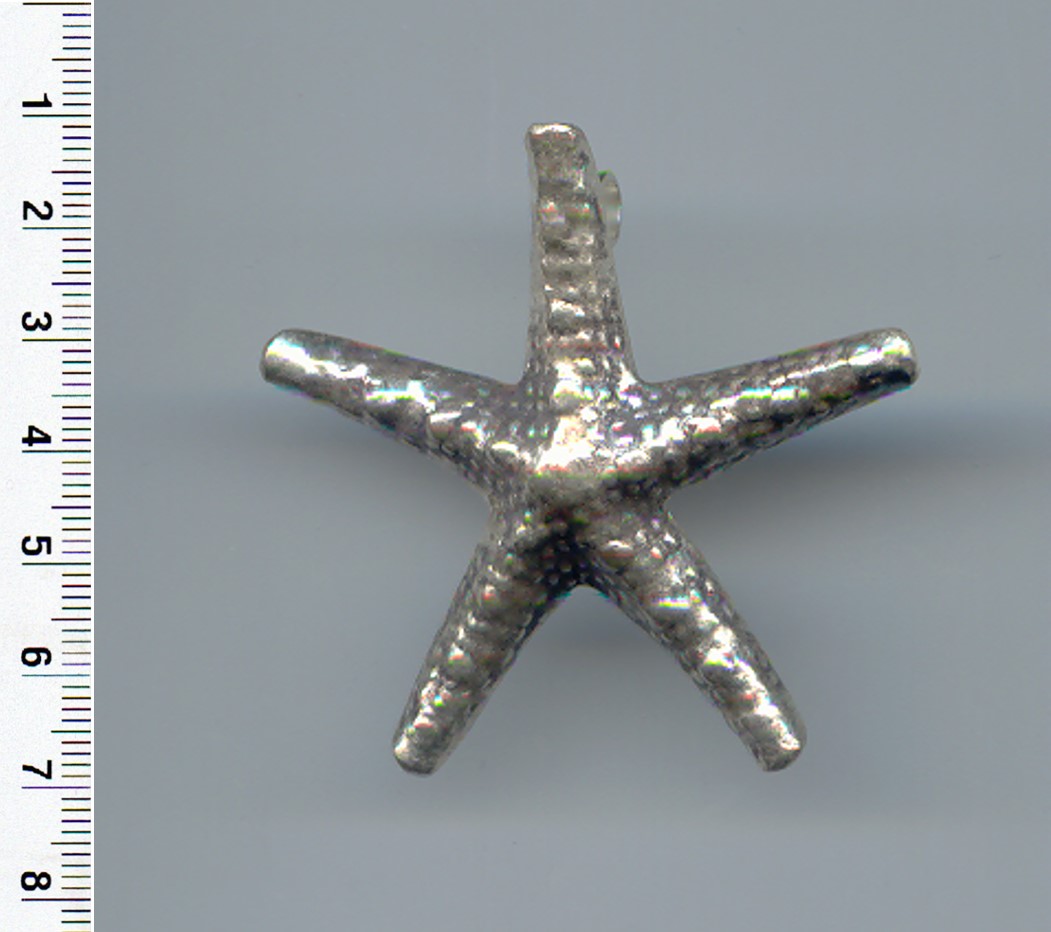Thai Karen Hill Tribe Silver Big Star Fish Pendant NL174